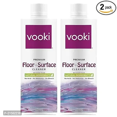 Vooki Ecofriendly Disinfectant Floor And Surface Cleaner, Green Chemistry - 500ml Each (Pack of 2)