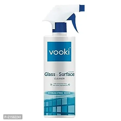 Vooki Nature Smooth Glass Surface Cleaner and Ecofriendly Hard Stains Spray and Wipe - 500 ml Pack of 1