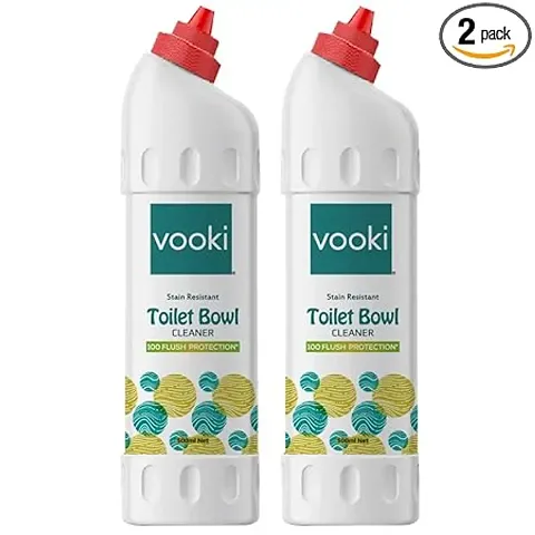 Vooki Ecofriendly Toilet Bowl Cleaner liquid 100 Flush Protection - 500 ml (Pack of 2)