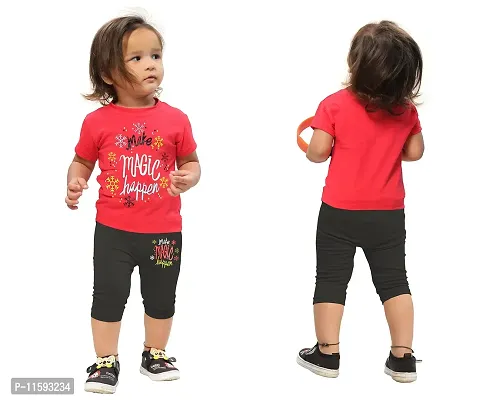 TARSIER magic T-Shirt and Shorts 3/4th Pant red 12 months-thumb3