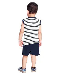 TARSIER stripes sleeve less tshirt with pocket and shorts-thumb1
