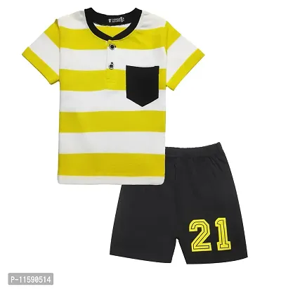 TARSIER Baby Boys Cotton T-Shirt and Shorts Set ( 9-12 months )