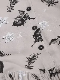 Stylish Rayon Grey Printed Frock For Girls-thumb3