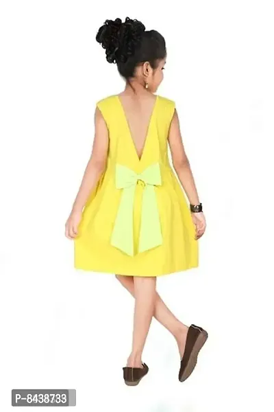 Girls Sleeveless Dress Blue.H  Yellow (Pack of 2)-thumb3