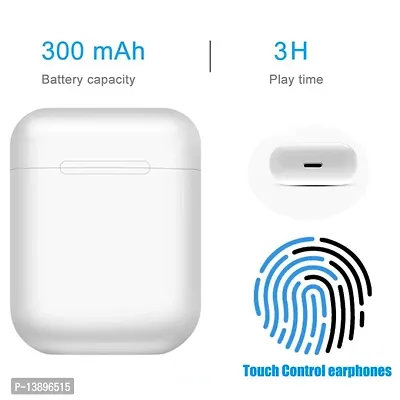 WHITE i12 TWS WIRELESS BLUETOOTH