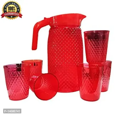 RED PLASTIC STYLISH  JUG