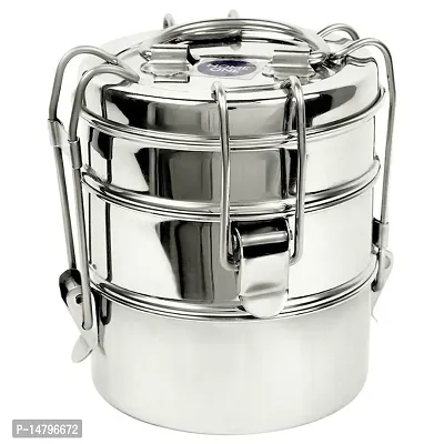 STAINLESS STEEL TIFFIN BOX 3 COMPARTMENT-thumb3