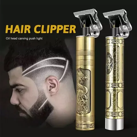 Premium Gold Metal Hair Trimmer, Drag/ Beard Trimmer Combo For Men