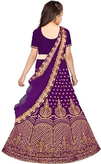 Alluring Purple Silk Blend Lehenga Cholis For Girls-thumb1