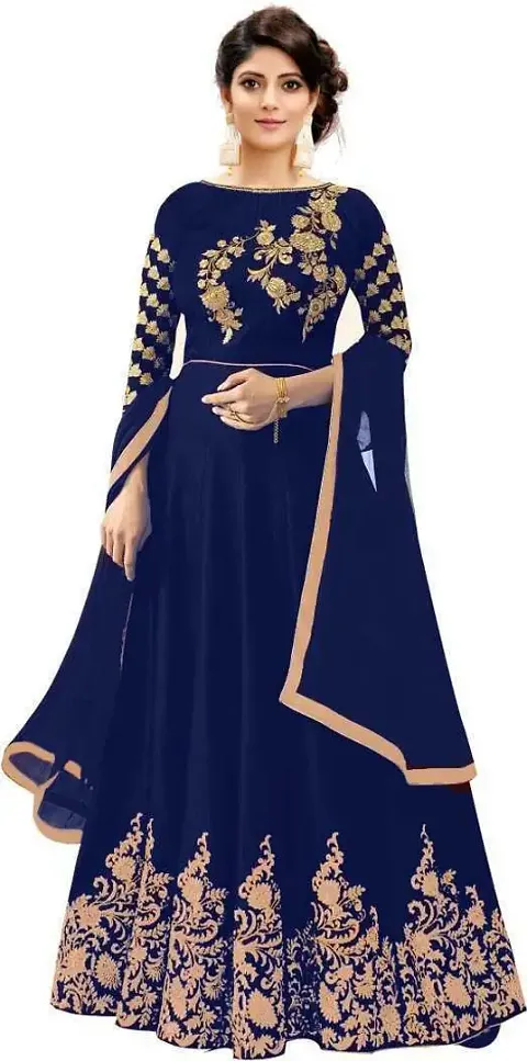 Hot Selling Satin Ethnic Gowns 
