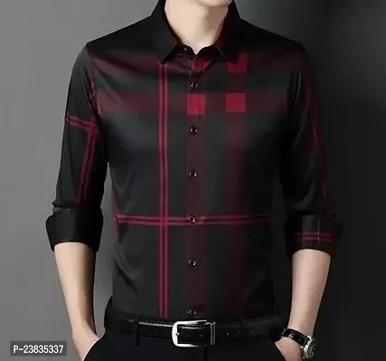 Stylish Lycra Long Sleeves Shirt For Men-thumb0