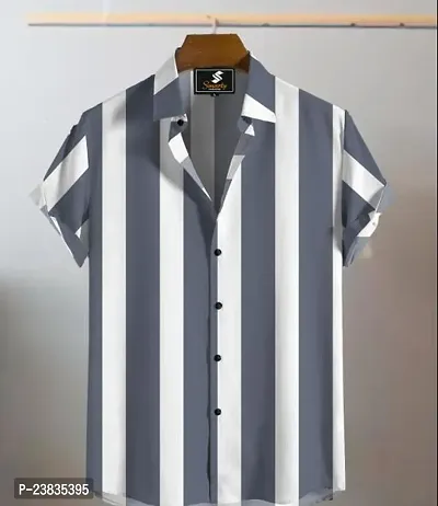 Stylish Lycra Short Sleeves Shirt For Men-thumb0