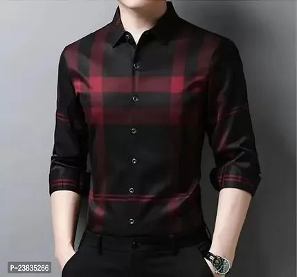 Stylish Lycra Long Sleeves Shirt For Men-thumb0