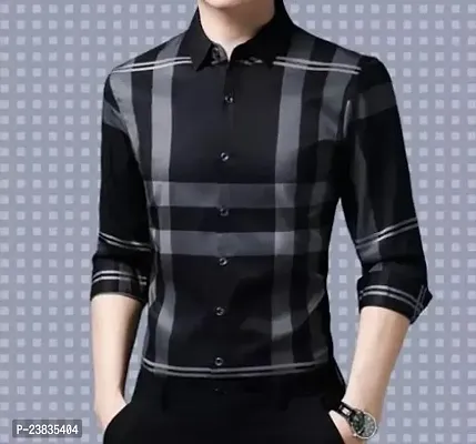 Stylish Lycra Long Sleeves Shirt For Men-thumb0