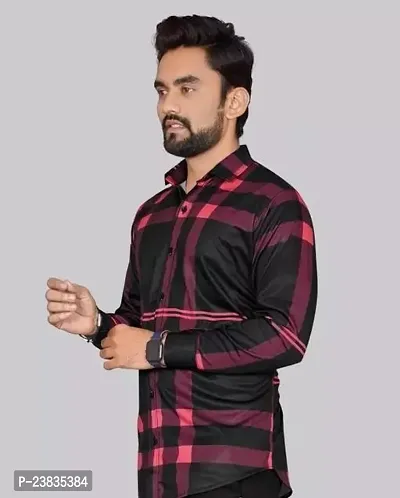 Stylish Lycra Long Sleeves Shirt For Men-thumb0