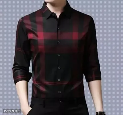 Stylish Lycra Long Sleeves Shirt For Men-thumb0