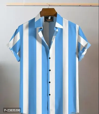 Stylish Lycra Short Sleeves Shirt For Men-thumb0