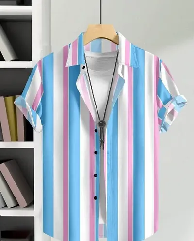 JVE Men's Cotton Half Sleeve Shirt