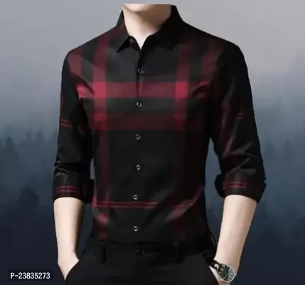 Stylish Lycra Long Sleeves Shirt For Men-thumb0