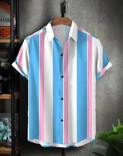 Stylish Lycra Short Sleeves Shirt For Men