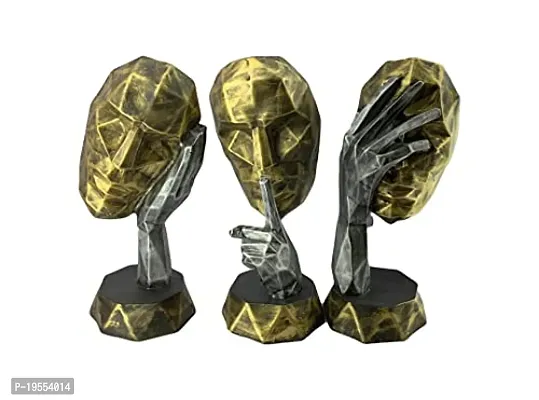 (Three pairs set) Statue Modern Human Creative Faces Statue Handmade Idol for Home/Bedroom/Office/Hotel/Living Room Decorative Showpiece Desk Table Shelf Decor Statues Gifting Item by MONARK-thumb0
