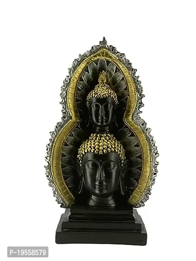 Buddha Statue for Home Table Decoration Lord Gautam Budh Double Face Idol Handcrafted Polyresin Showpiece Living Room Figure Gifting Item  by MONARK