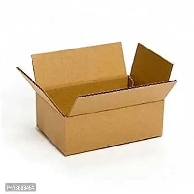 Classic We Will Care Your Products Brown Corrugated Packing Box (7.5 X 4.5 X 3.5 Inch) -Pack Of 50 Boxes-thumb0