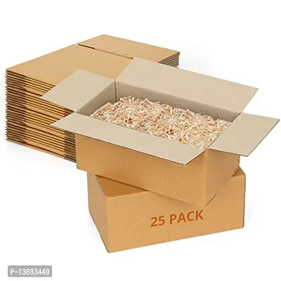 Classic 3 Ply Corrugated Box (25 Pack) Shipping Packing Brown Carton Boxes 11 X 6 X 5 Inch - Multipurpose Storage Box For Courier E- Commerce-thumb0