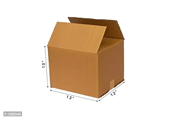 Classic 5 Ply Corrugate Yellow Box, Shipping Boxes, Packaging Boxes Size : 13 X 12 X 10 Inch (Pack Of 5)