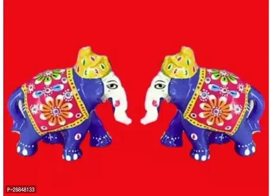 Ceramic Elephant Showpiece For Home Decor