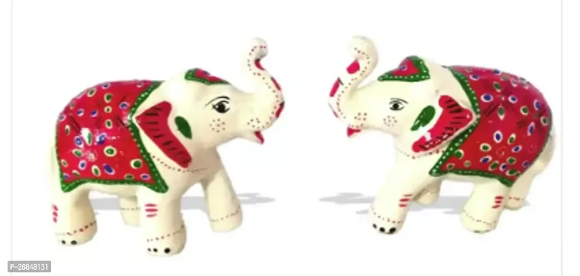 Ceramic Elephant Showpiece For Home Decor-thumb0