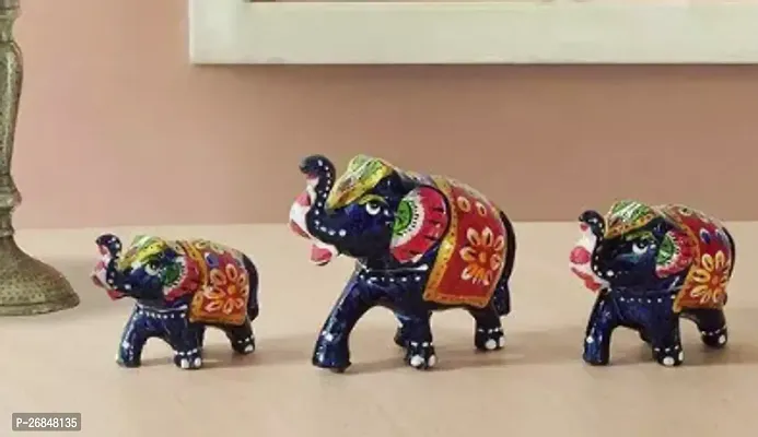 Ceramic Elephant Showpiece For Home Decor-thumb0