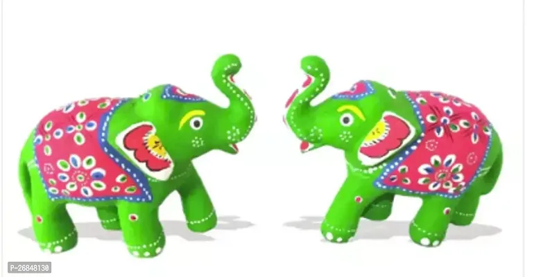 Ceramic Elephant Showpiece For Home Decor