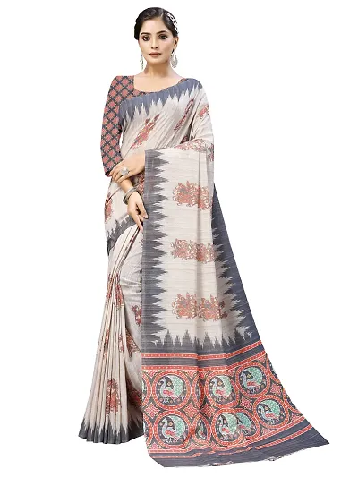 Lovly Women's Georgette Digital Prints Saree With Unstitched Blouse Piece - Festival | Party | Wedding (V-124)