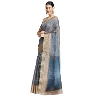 MISHRI COLLECTION Women's Saree Pure Cotton Digital Print Saree with Unstitched Blouse-thumb1