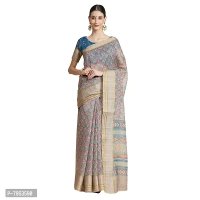 MISHRI COLLECTION Women's Saree Pure Cotton Digital Print Saree with Unstitched Blouse