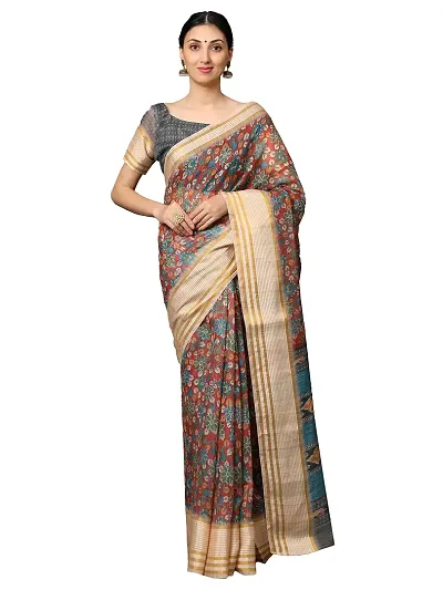 Alluring Art Silk Embellished Banarasi Silk Saree with Blouse piece