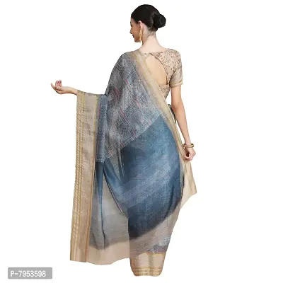 MISHRI COLLECTION Women's Saree Pure Cotton Digital Print Saree with Unstitched Blouse-thumb3