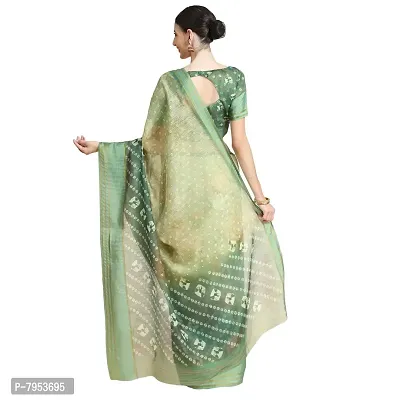 MISHRI COLLECTION Women's Saree Pure Cotton Fabric Digital Print Saree with Unstitched Blouse Piece (Free Size)-thumb3