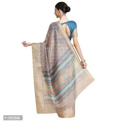 MISHRI COLLECTION Women's Saree Pure Cotton Digital Print Saree with Unstitched Blouse-thumb3