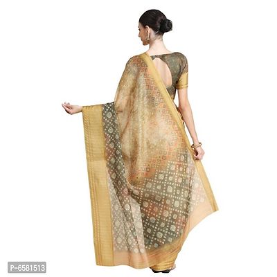 Women Pure Cotton Digital Print Saree with Unstitched Blouse Piece-thumb3