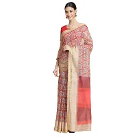 Women Pure Cotton Digital Print Saree with Unstitched Blouse Piece-thumb3