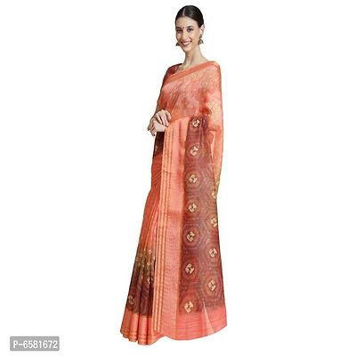 Women Pure Cotton Digital Print Saree with Unstitched Blouse Piece-thumb2