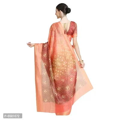 Women Pure Cotton Digital Print Saree with Unstitched Blouse Piece-thumb3