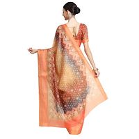 Women Pure Cotton Digital Print Saree with Unstitched Blouse Piece-thumb2