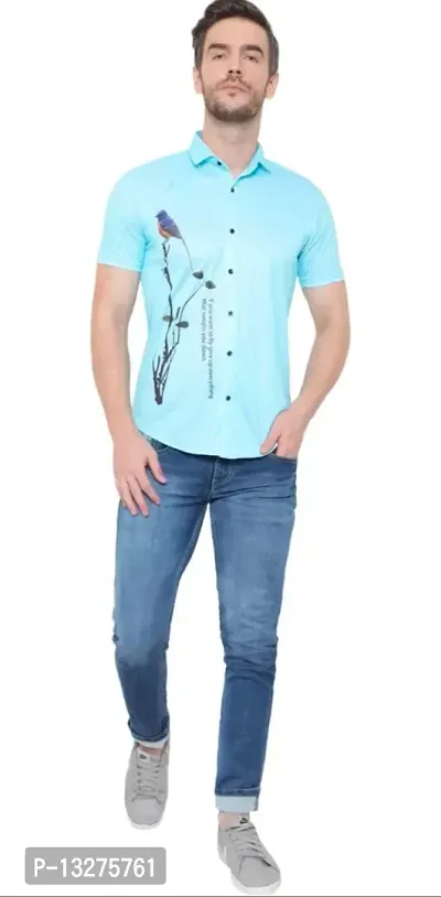 Stylish Lycra Printed shirt for Men-thumb0