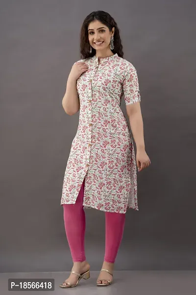 Stylish Straight Printed Cotton Blend Kurta-thumb3