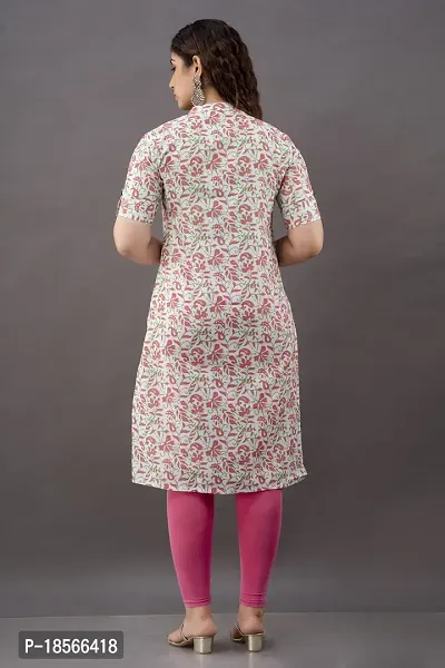 Stylish Straight Printed Cotton Blend Kurta-thumb2