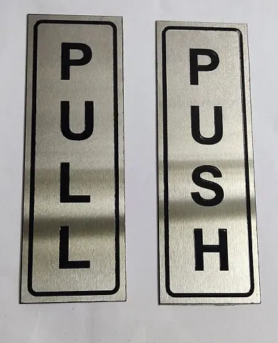 Trendy Self Adhesive Pull And Push Stickers