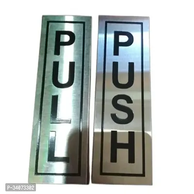 Trendy Self Adhesive Pull And Push Stickers-thumb2